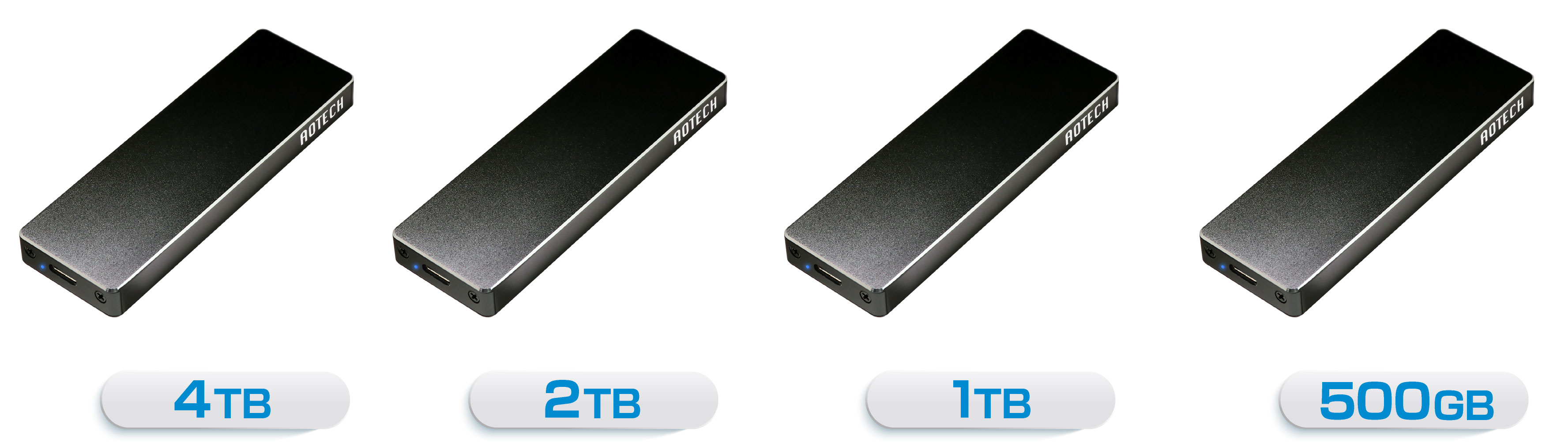 アオテック AOTECH NVMe 超高速外付けSSD 4TB/2TB/1TB/500GB AOK-M2NVME2000 / AOK-M2NVME1000 / AOK-M2NVME500 ITPROTECH アイティプロテック