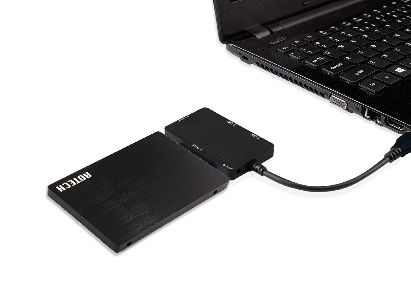 アルミ製2.5型SSD/HDDサイズ SATA M.2（NGFF接続タイプ）SSD用22pin SATA変換アダプター SATA信号スルー基板採用 AOK-25ALCASE-M2SATA アオテック アイティプロテック