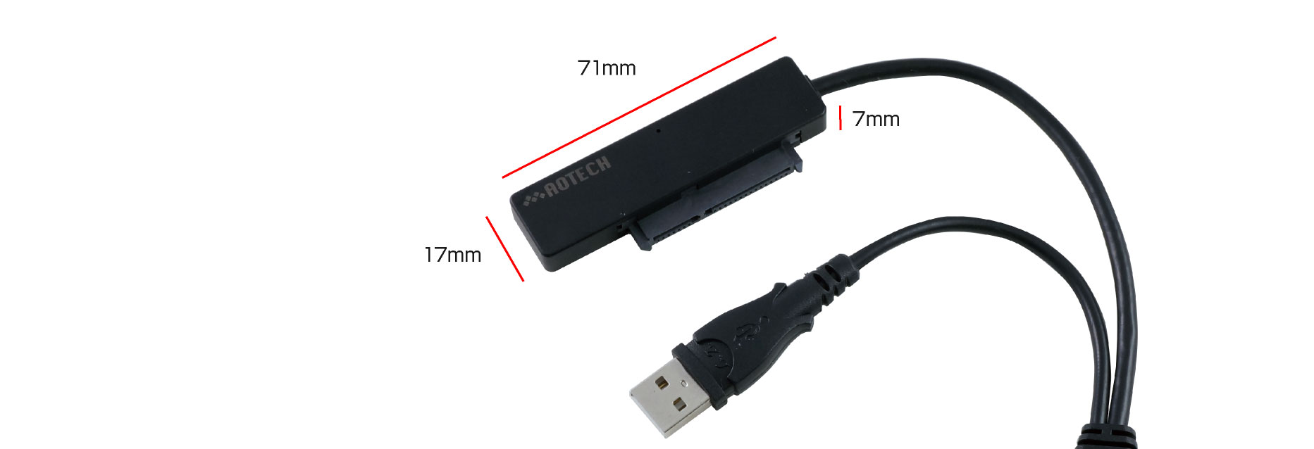 最小・最軽量設計 2.5型SATA HDD SSD変換アダプタ USB3.1Gen1（USB3.0）USB2.