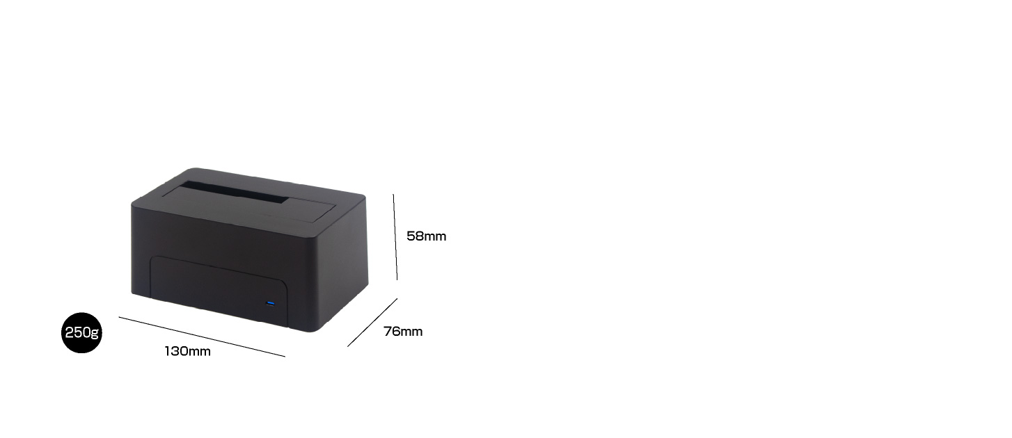 工具不要・取付簡単 2.5型/3.5型SATA　HDD/SSDスタンド USB3.1Gen1（USB3.0）USB2.0接続　UASPモード アオテック製品 AOK-ONESHOT-U3S アイティプロテック