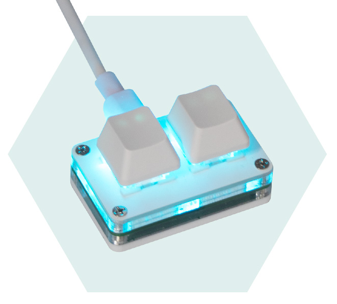 ITPROTECH キーカスタマイズ ちょい足しキーボード　2キー MK-02WH / MK-02BK アイティプロテック