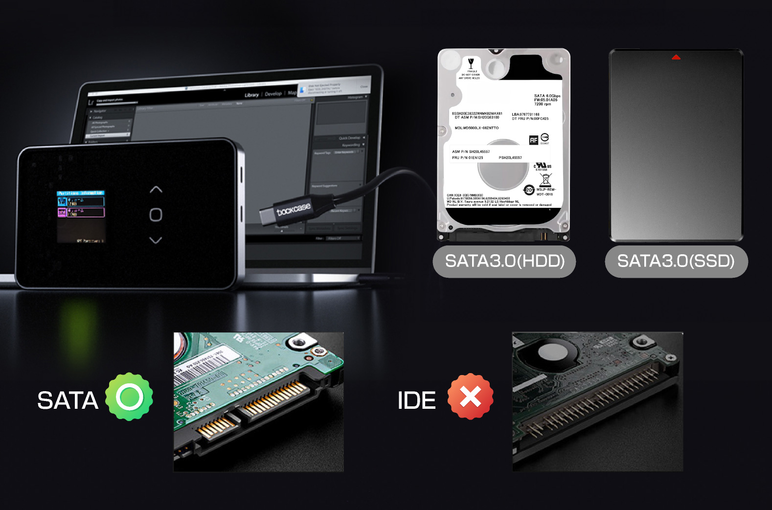 ITPROTECH Dockcase Explorer Edition 2.5" Smart Hard Drive Enclosure DHWC1P-H-IPT アイティプロテック