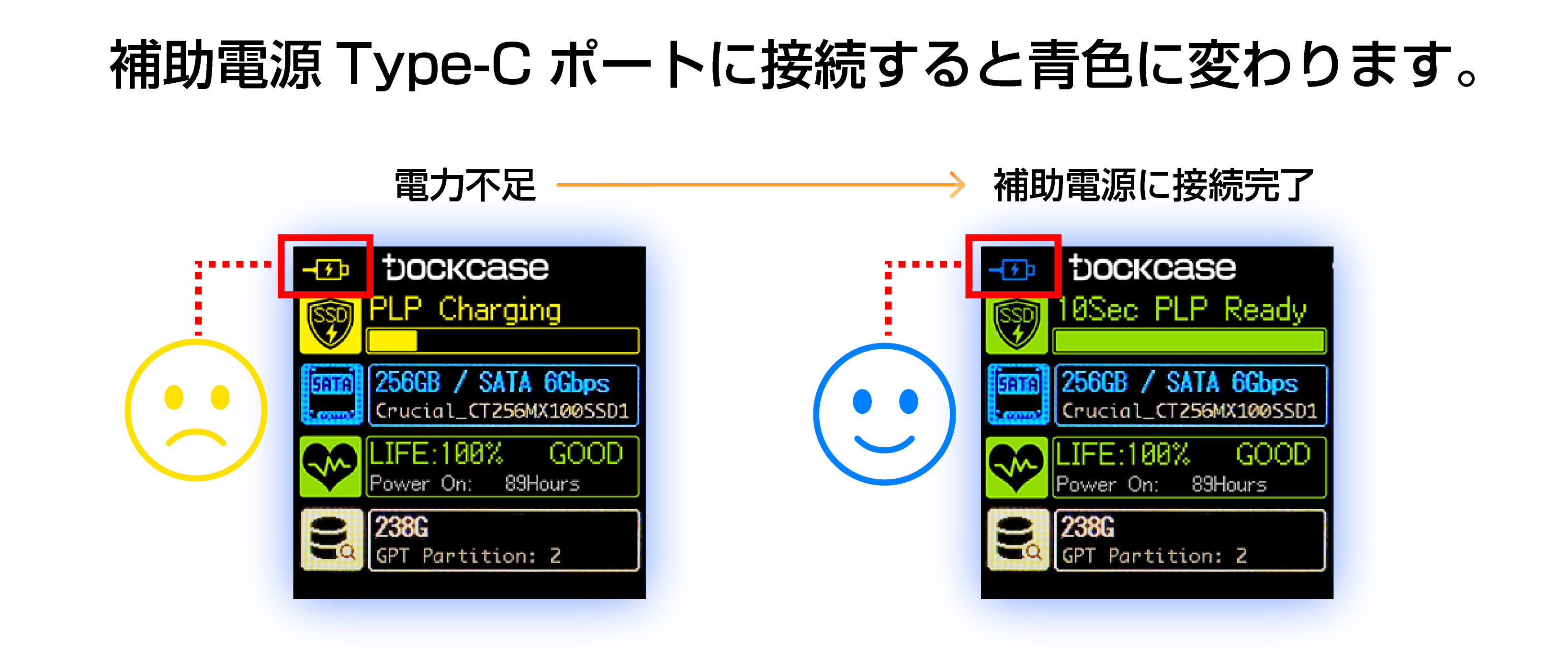 ITPROTECH Dockcase Explorer Edition 2.5" Smart Hard Drive Enclosure DHWC1P-H-IPT アイティプロテック