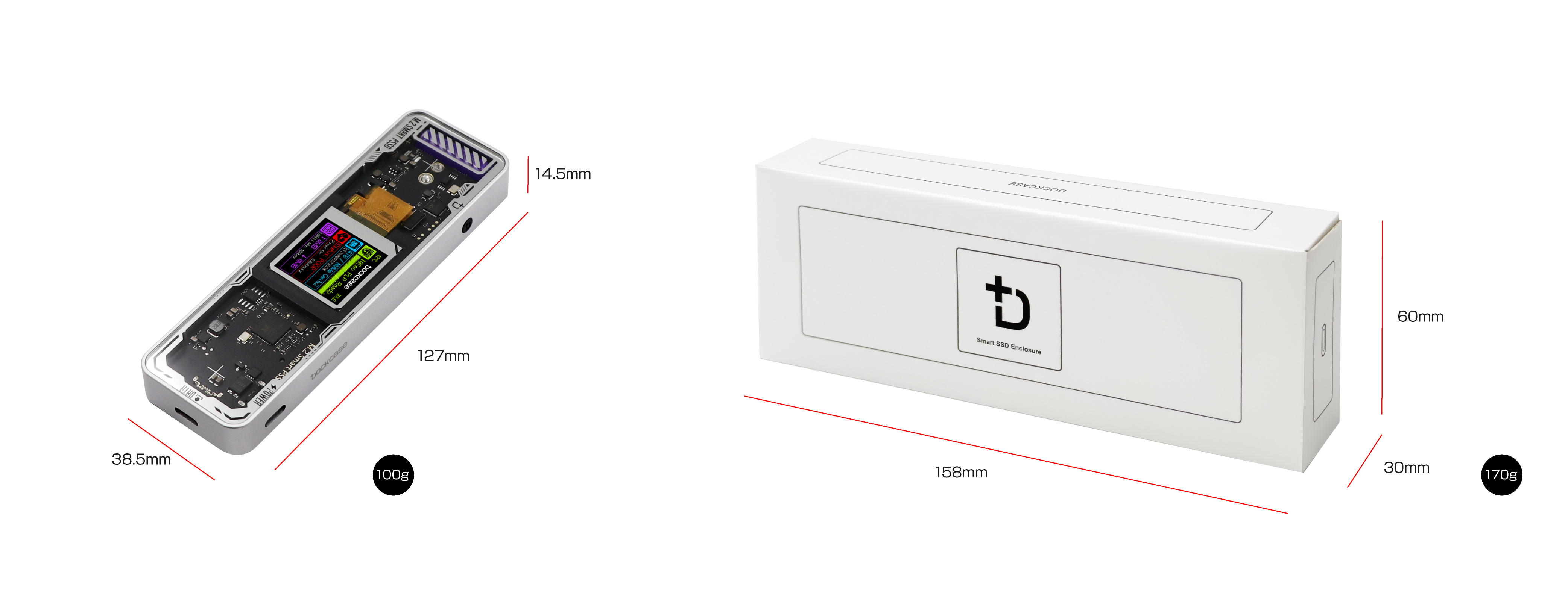 ITPROTECH LCD搭載 ポータブルSSD ハイスピード 4TB／2TB DSWC1C-ES-4000／DSWC1C-ES-2000 アイティプロテック