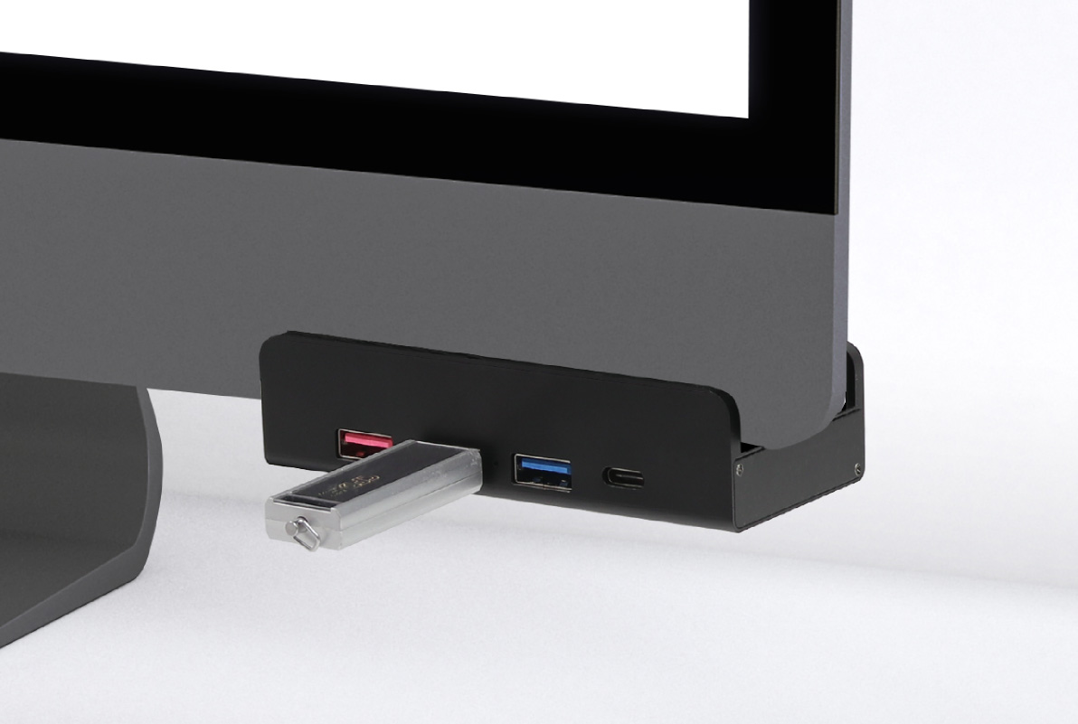 ITPROTECH クランプ式4ポートUSBハブ IPT-CLAMP4HUB-BK アイティプロテック アイティプロテック