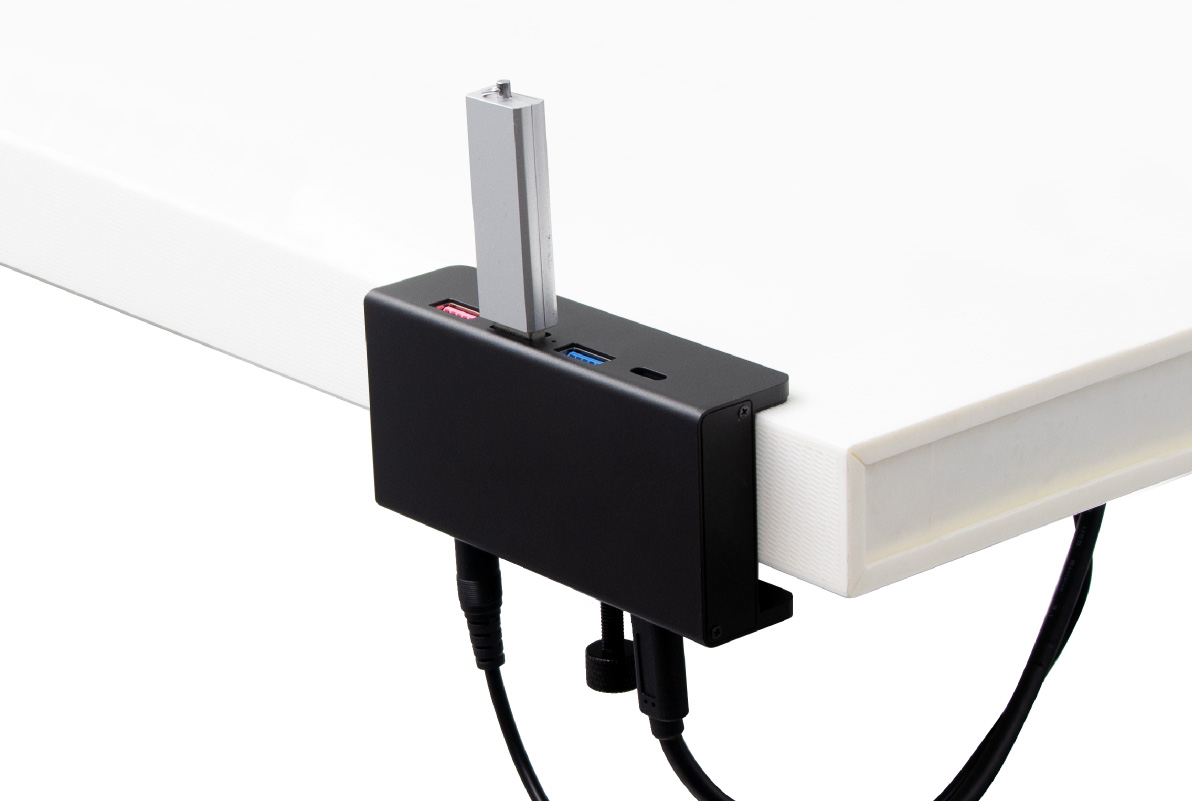 ITPROTECH クランプ式4ポートUSBハブ IPT-CLAMP4HUB-BK アイティプロテック アイティプロテック