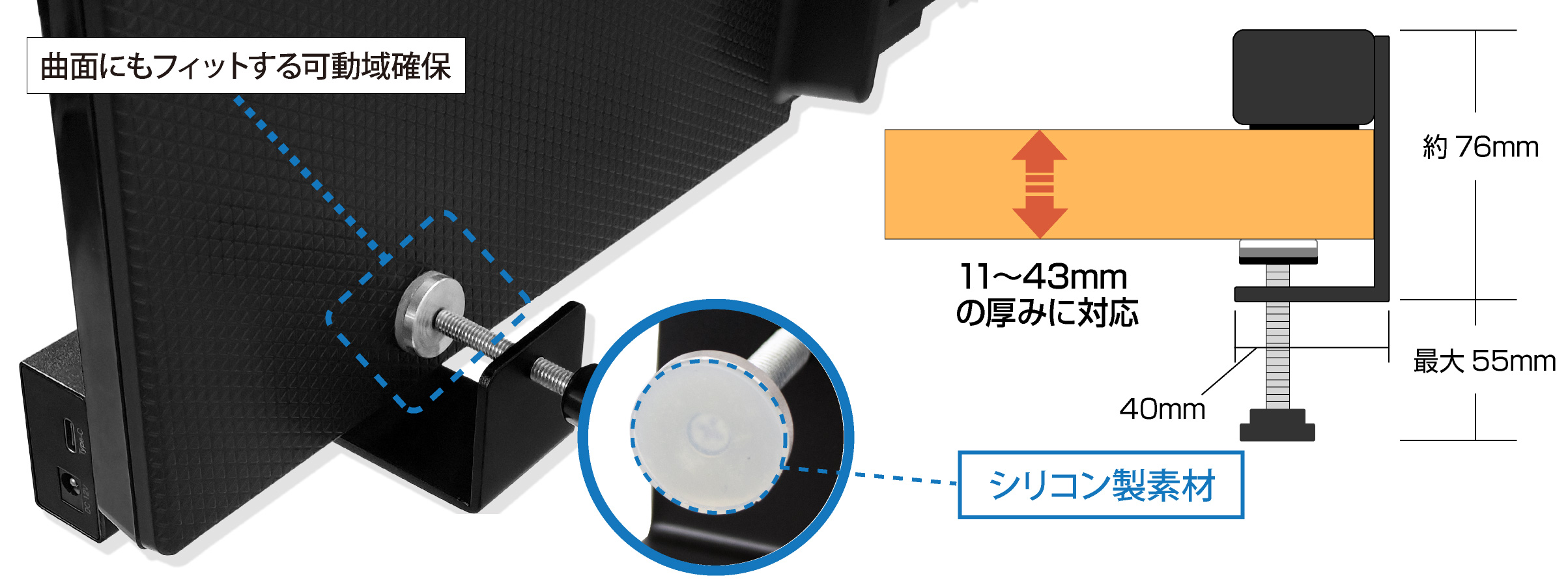 ITPROTECH USB3.2パワーハブBLACK（CLAMP&SWITCH） IPT-POWER6HUB-BK2 アイティプロテック アイティプロテック