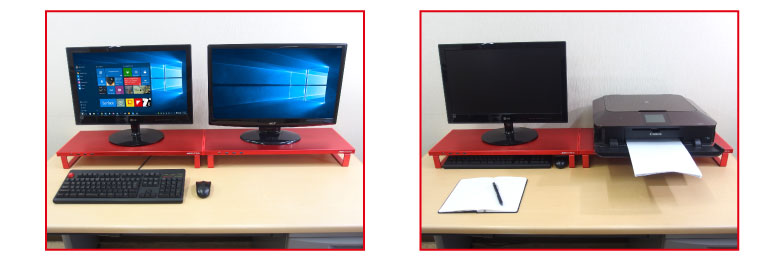 JUSTロゴ入りUSB3.0ハブ付デスクトップシェルフ 通  IPT-STANDPOWERHUB-JUST/RE All RED Edition アイティプロテック