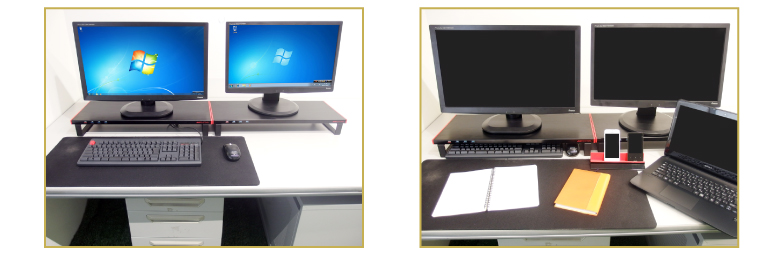 JUSTロゴ入りUSB3.0ハブ付デスクトップシェルフ 通 ～砲金～ IPT-STANDPOWERHUB-JUST/GM アイティプロテック