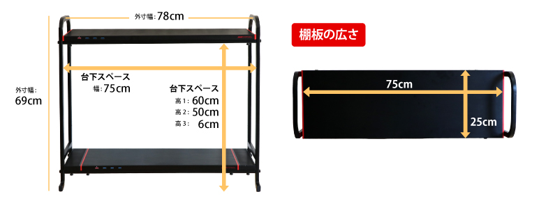 USB3.0ハブ付デスクトップシェルフ通 Ver.2 IPT-STANDPOWERHUB-JUST2シリーズ