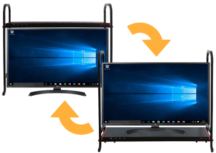 ジャストシステムロゴ入USB3.0ハブ付デスクトップシェルフ IPT-STANDPOWERHUB-JUST2