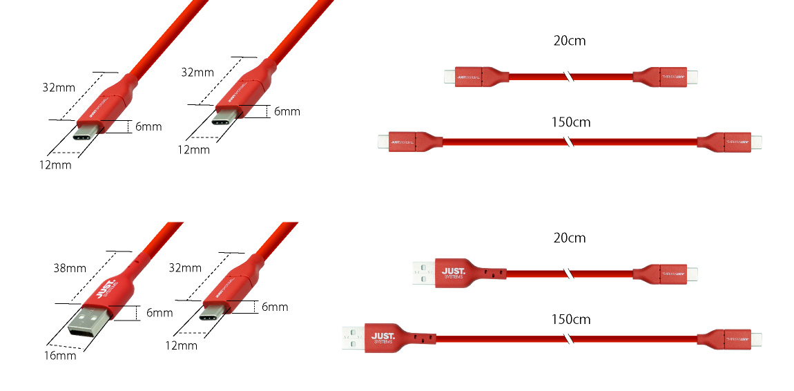 第7弾　JUSTロゴ入り ITPROTECH ITPROTECH ハイグレードケーブル4本セット IPT-4SETCCAC-JUST アイティプロテック ジャストシステム