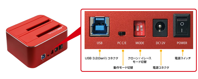 ITPROTECH HDD/SSDクローン&イレーススタンドJSRD IPT-ERASECLONE-JUST/RE アイティプロテック