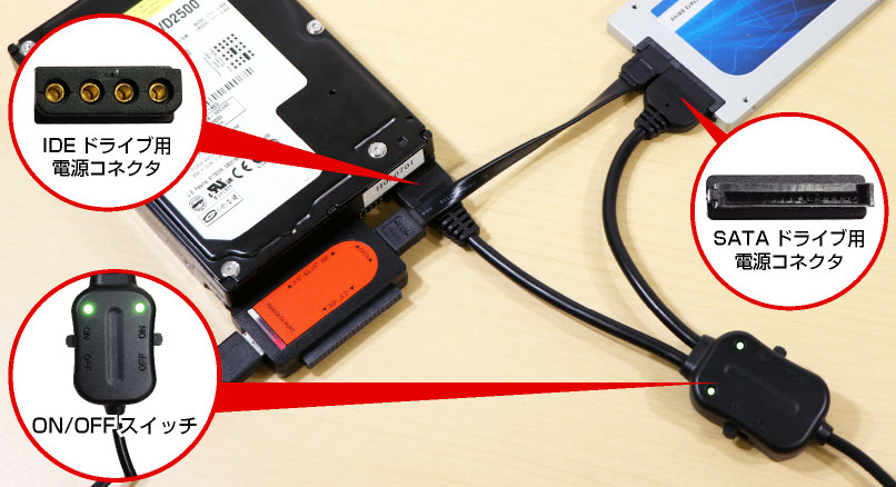 JUSTロゴ入 IDE&SATA to USB3.0変換アダプタ IPT-IDESATAU3-JUST アイティプロテック