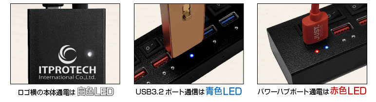 ITPROTECH USB3.2パワーハブBLACK（CLAMP&SWITCH） IPT-POWER6HUB-BK2 アイティプロテック アイティプロテック