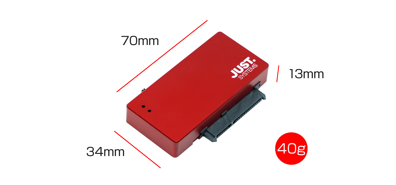 JUSTロゴ入 USB3.2 Gen2（10Gbps）SATAⅢ対応USB変換アダプタ IPT-SATAU3G2-JUST アイティプロテック
