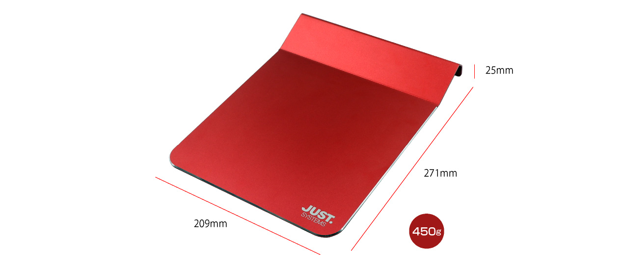 microSDカードリーダー&USBハブ搭載 RED アルミマウスパッド Red Reader IPT-MPHUB-JUST アイティプロテック ジャストシステム アイティプロテック