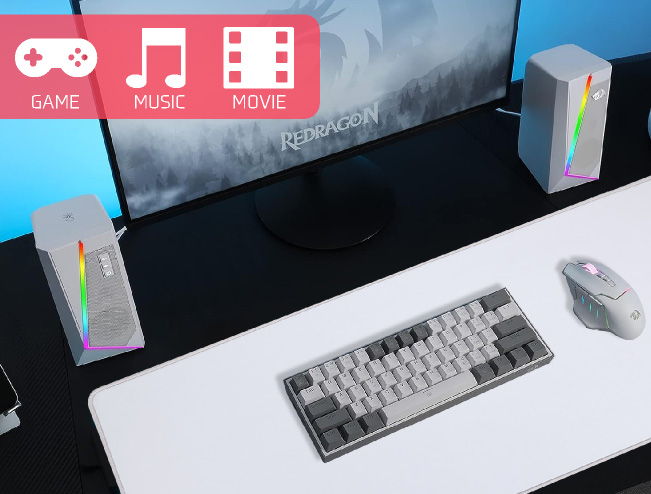 REDRAGON RGB 2.0チャンネルスピーカー ANVIL GS520TI アイティプロテック