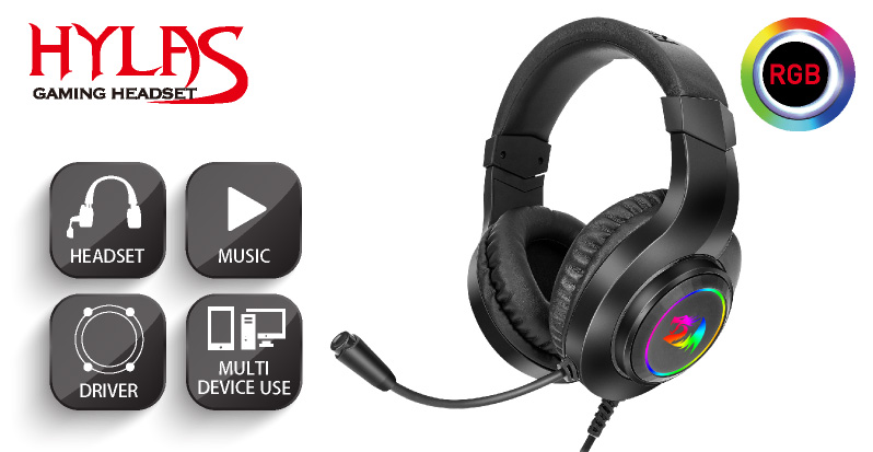 REDRAGON RGB ゲーミングヘッドセット HYLAS H260BTI/H260WTI/H260PTI アイティプロテック