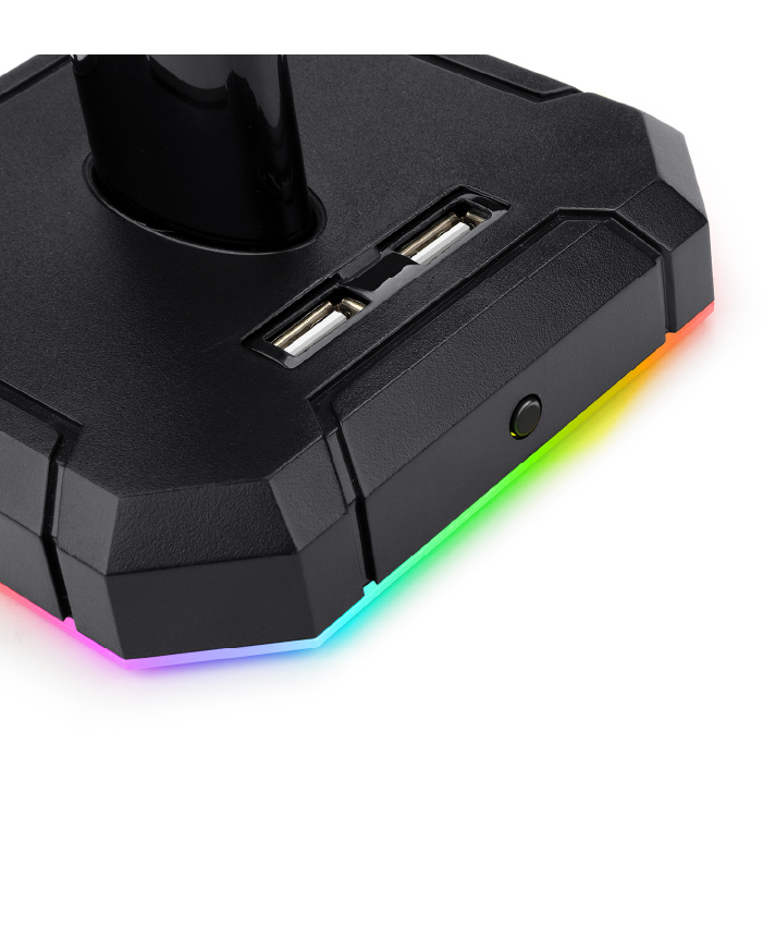 REDRAGON USBハブ付ヘッドフォンスタンド　Scepter PRO RGB HA300TI アイティプロテック