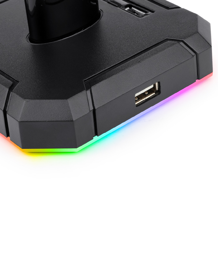 REDRAGON USBハブ付ヘッドフォンスタンド　Scepter PRO RGB HA300TI アイティプロテック